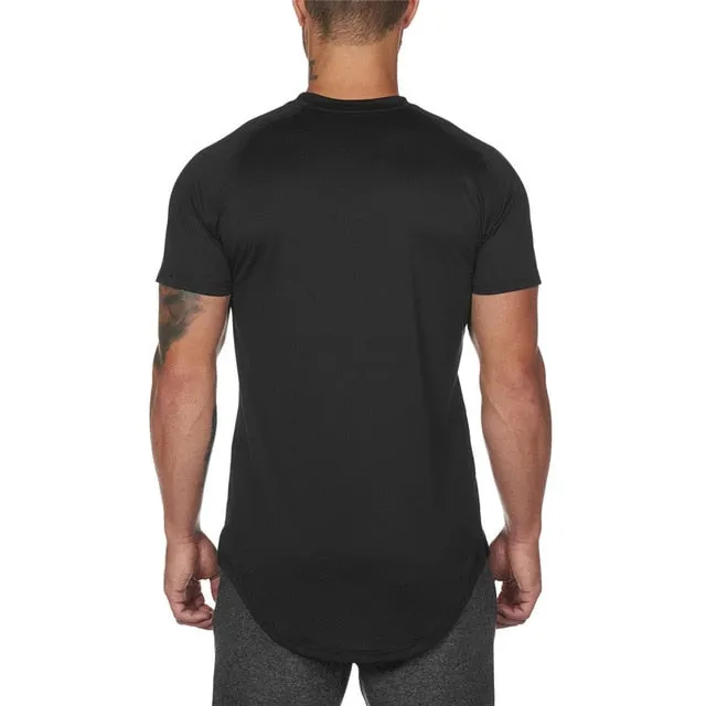 Slim Fit Men Tshirt Short Sleeve Fitness Sport Gym