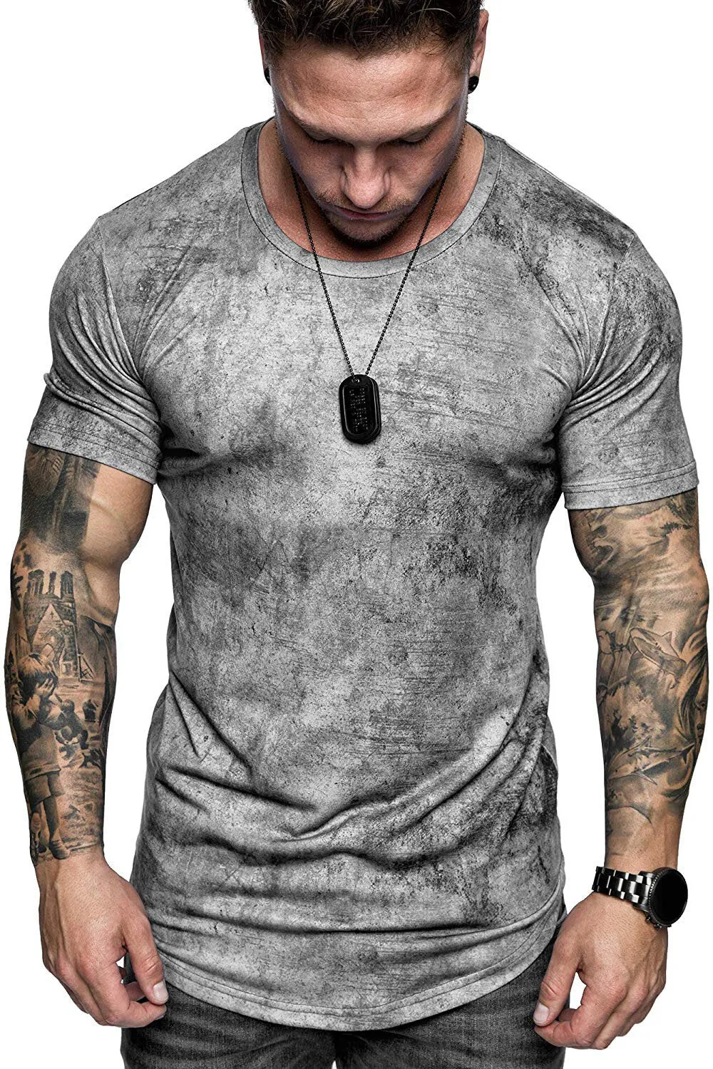 Summer Casual Short Sleeve T-shirt for men Breathable Quick-Dry Fitness Casual Shirts