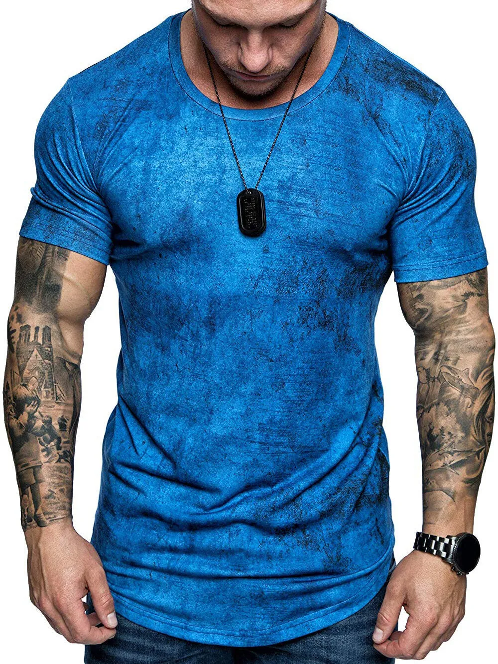 Summer Casual Short Sleeve T-shirt for men Breathable Quick-Dry Fitness Casual Shirts