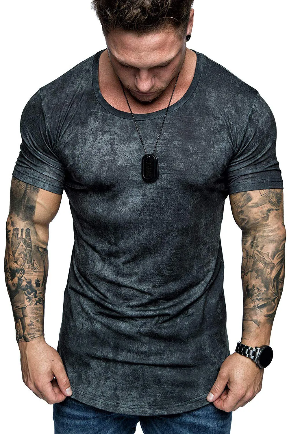 Summer Casual Short Sleeve T-shirt for men Breathable Quick-Dry Fitness Casual Shirts