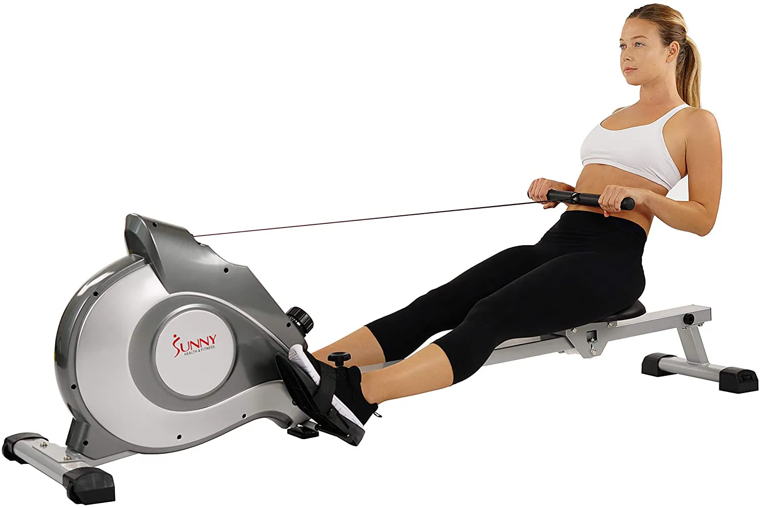 Sunny Health & Fitness Magnetic Rowing Machine Rower with LCD Monitor