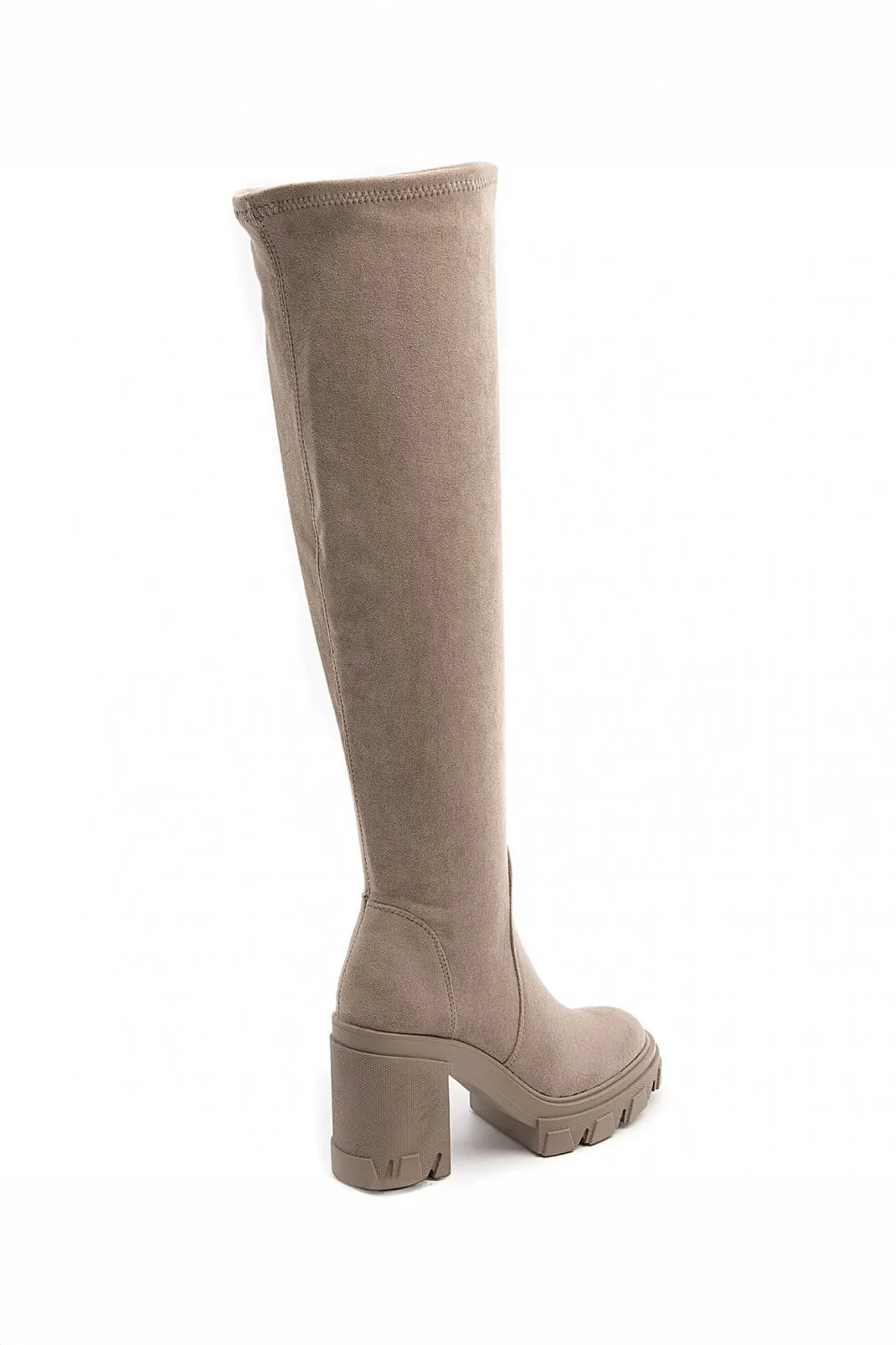 Tanya Taupe Suedette Knee High Boots