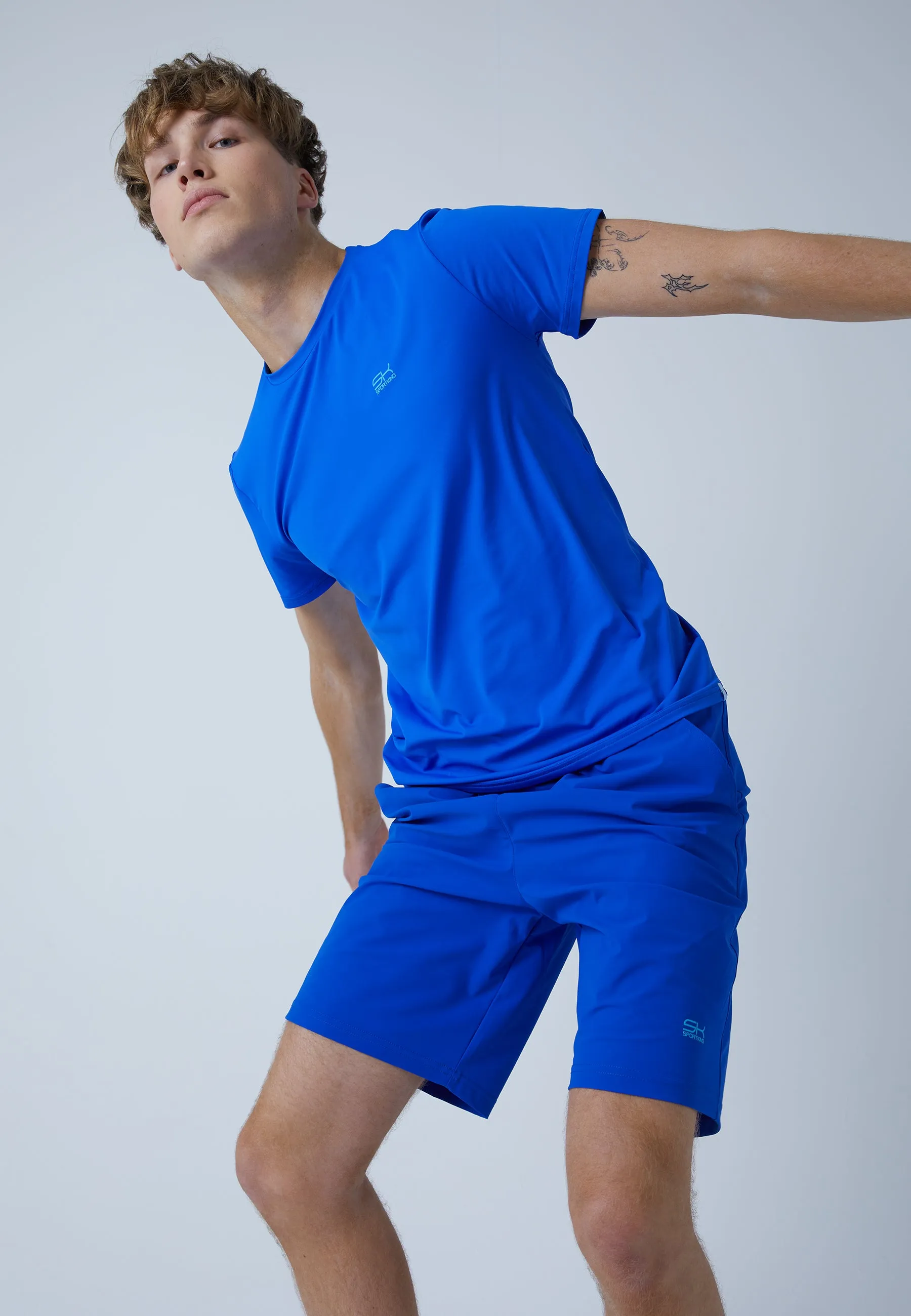 Tennis shorts long, cobalt blue