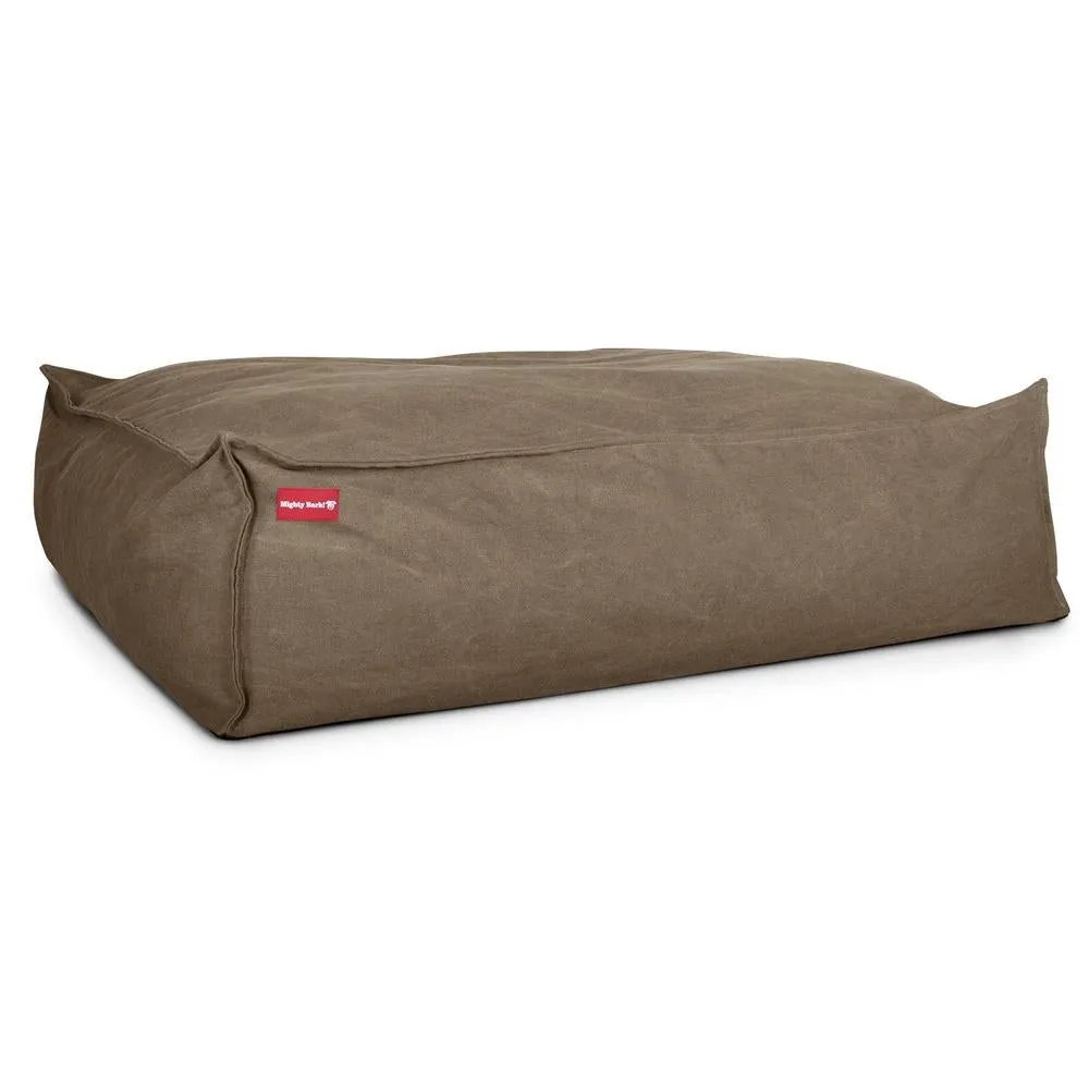 The Crash Pad Memory Foam Dog Bed - Canvas Earth