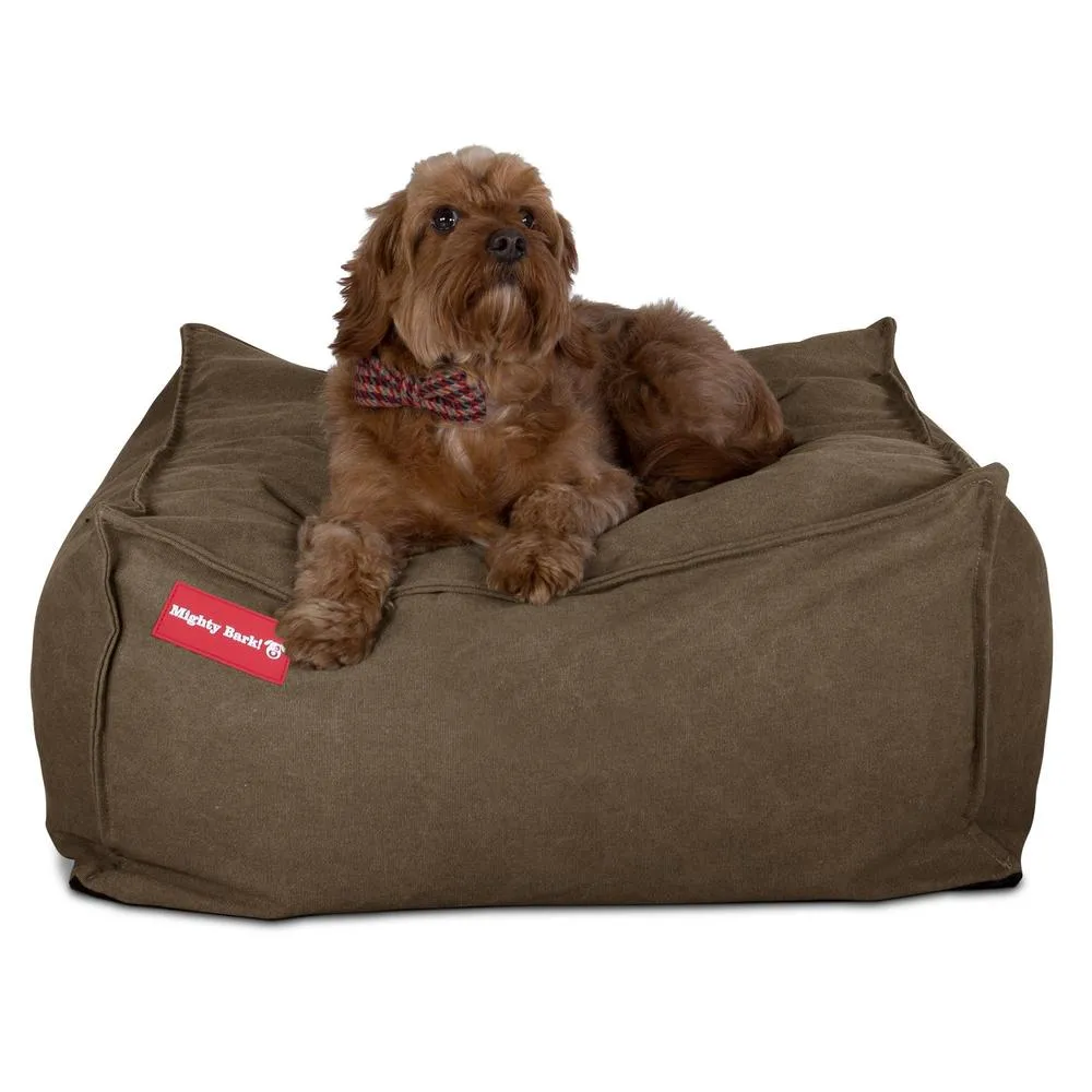 The Crash Pad Memory Foam Dog Bed - Canvas Earth