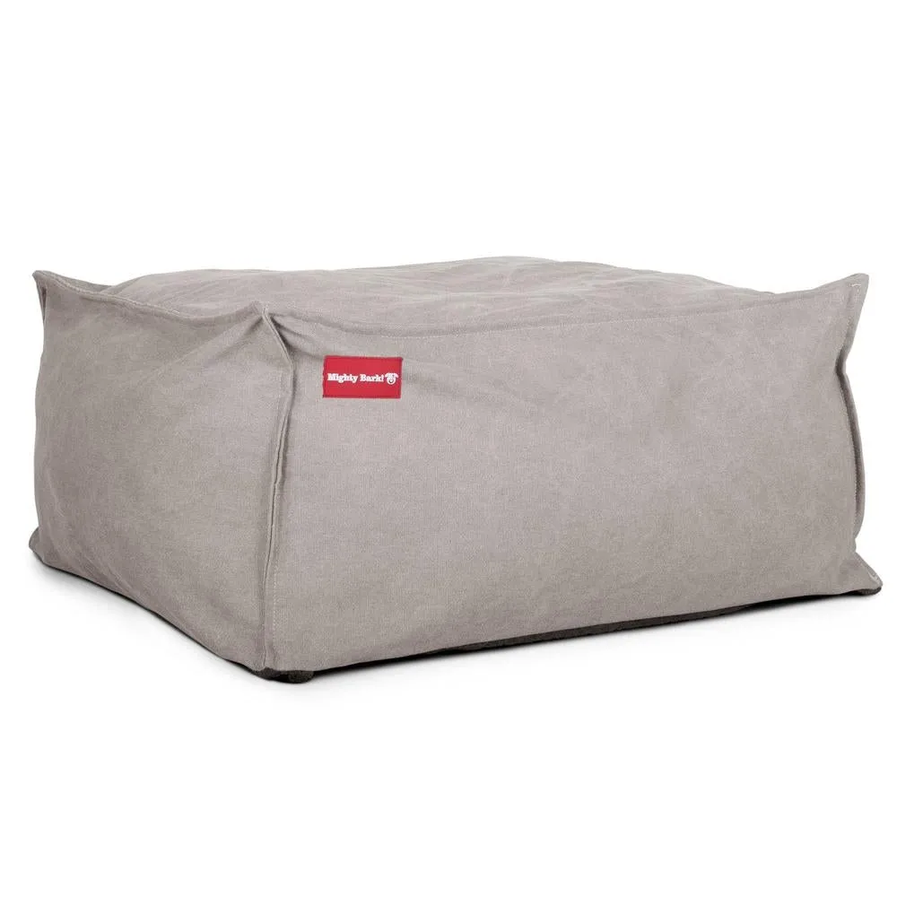 The Crash Pad Memory Foam Dog Bed - Canvas Pewter