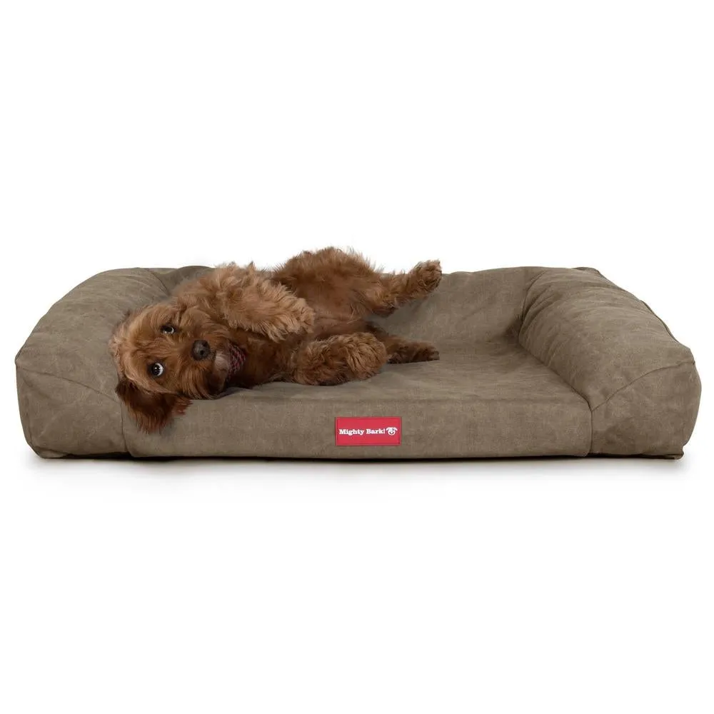 The Sofa Orthopedic Memory Foam Sofa Dog Bed - Canvas Earth