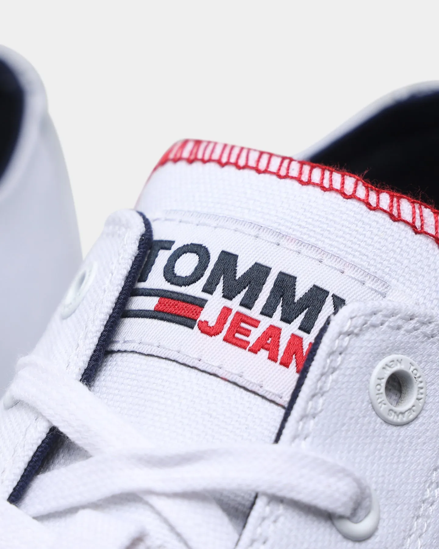 Tommy Jeans Long Lace-Up Sneakers White