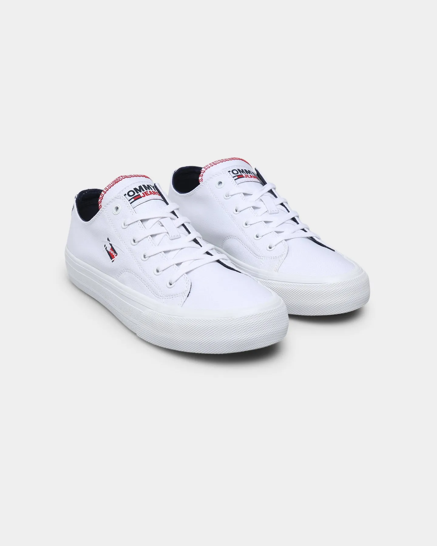 Tommy Jeans Long Lace-Up Sneakers White