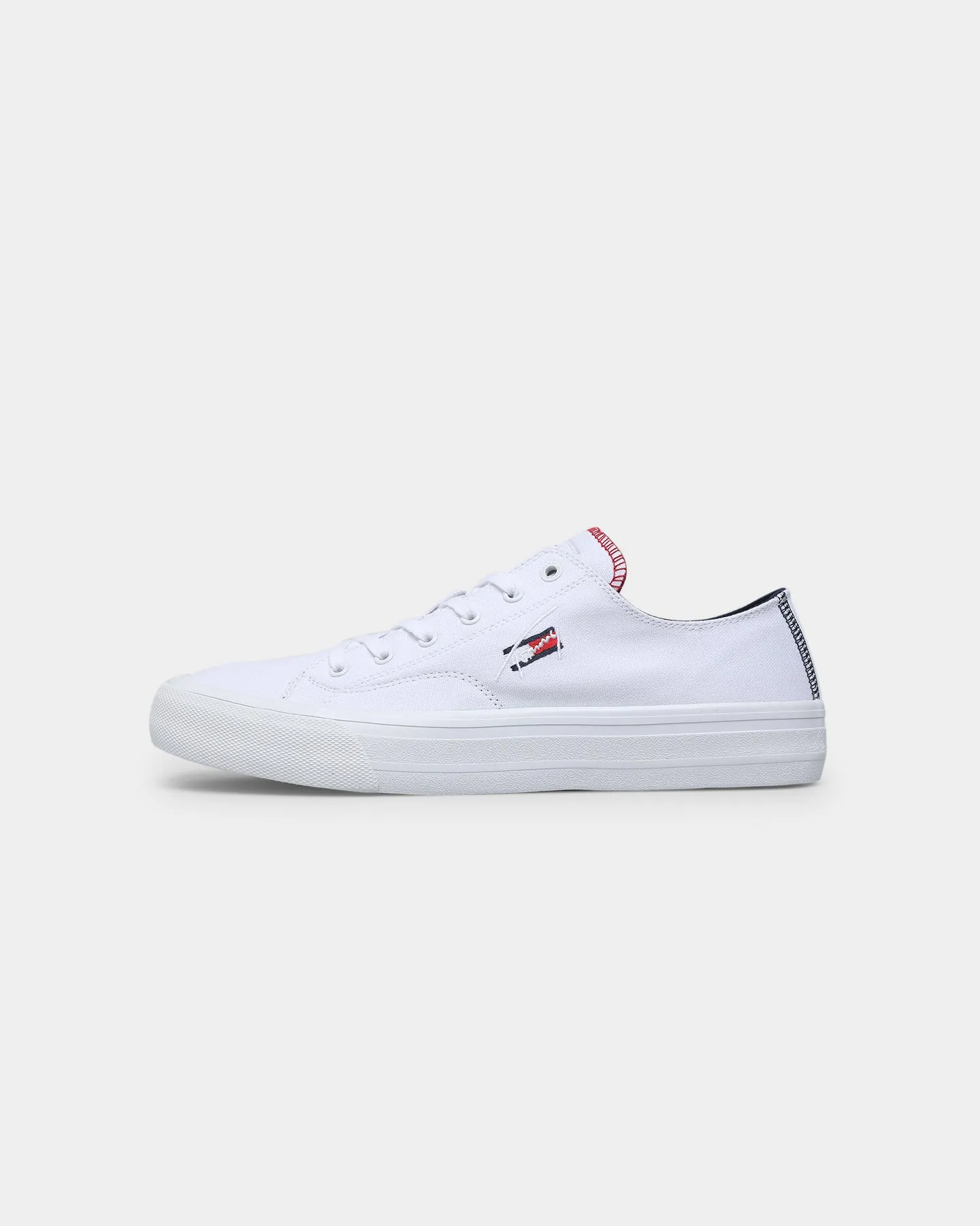 Tommy Jeans Long Lace-Up Sneakers White