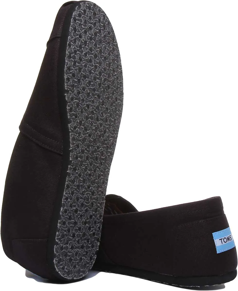 Toms Classic Slip On In Black Mono