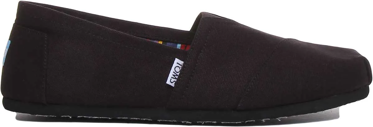 Toms Classic Slip On In Black Mono