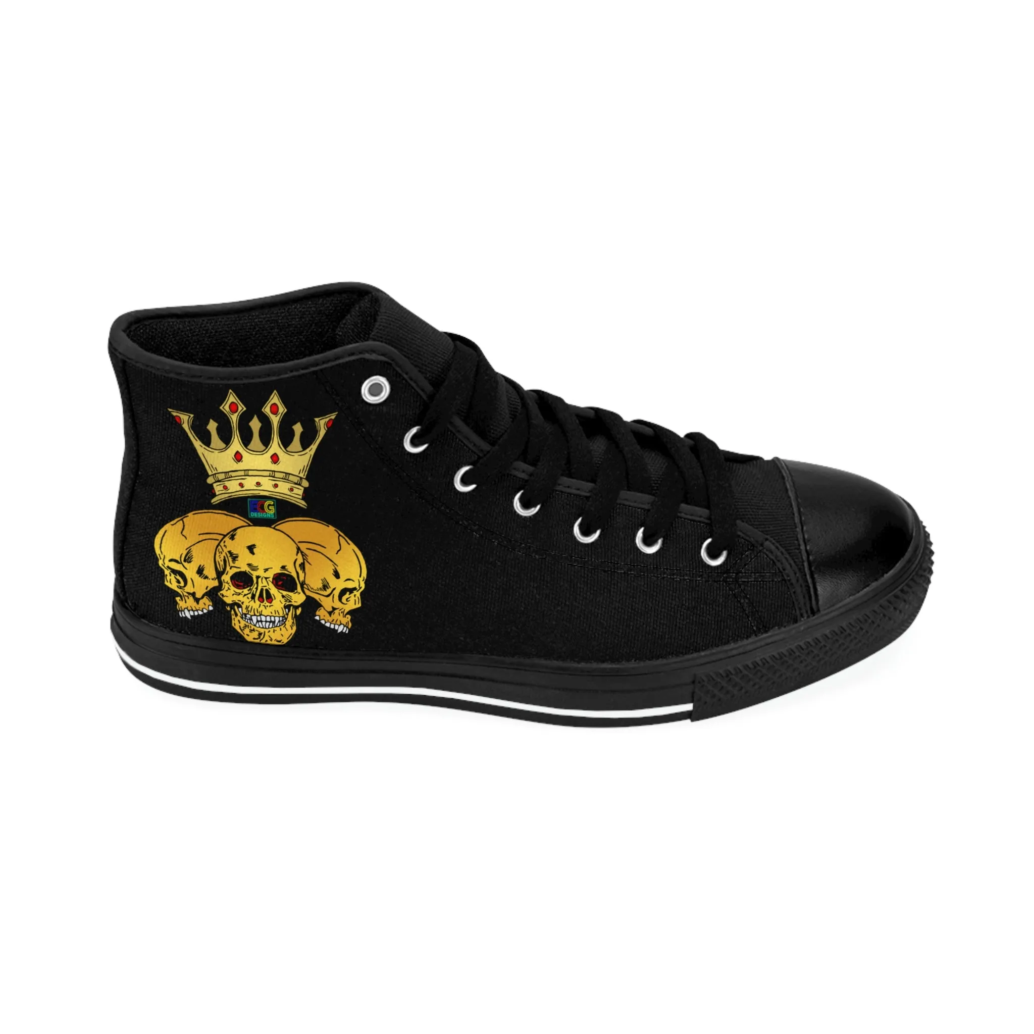 Triple Skull Crown Women's Classic Sneakers