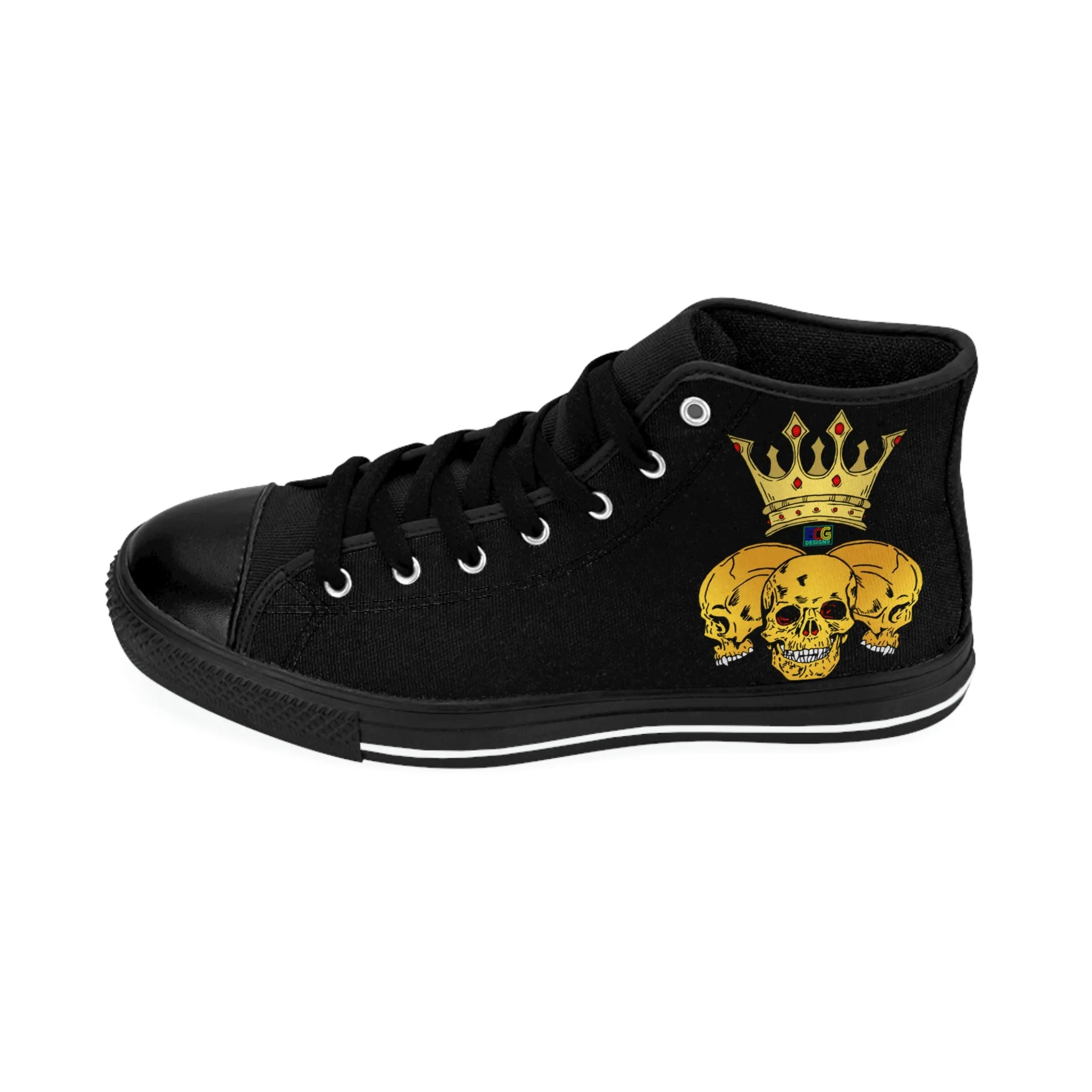 Triple Skull Crown Women's Classic Sneakers