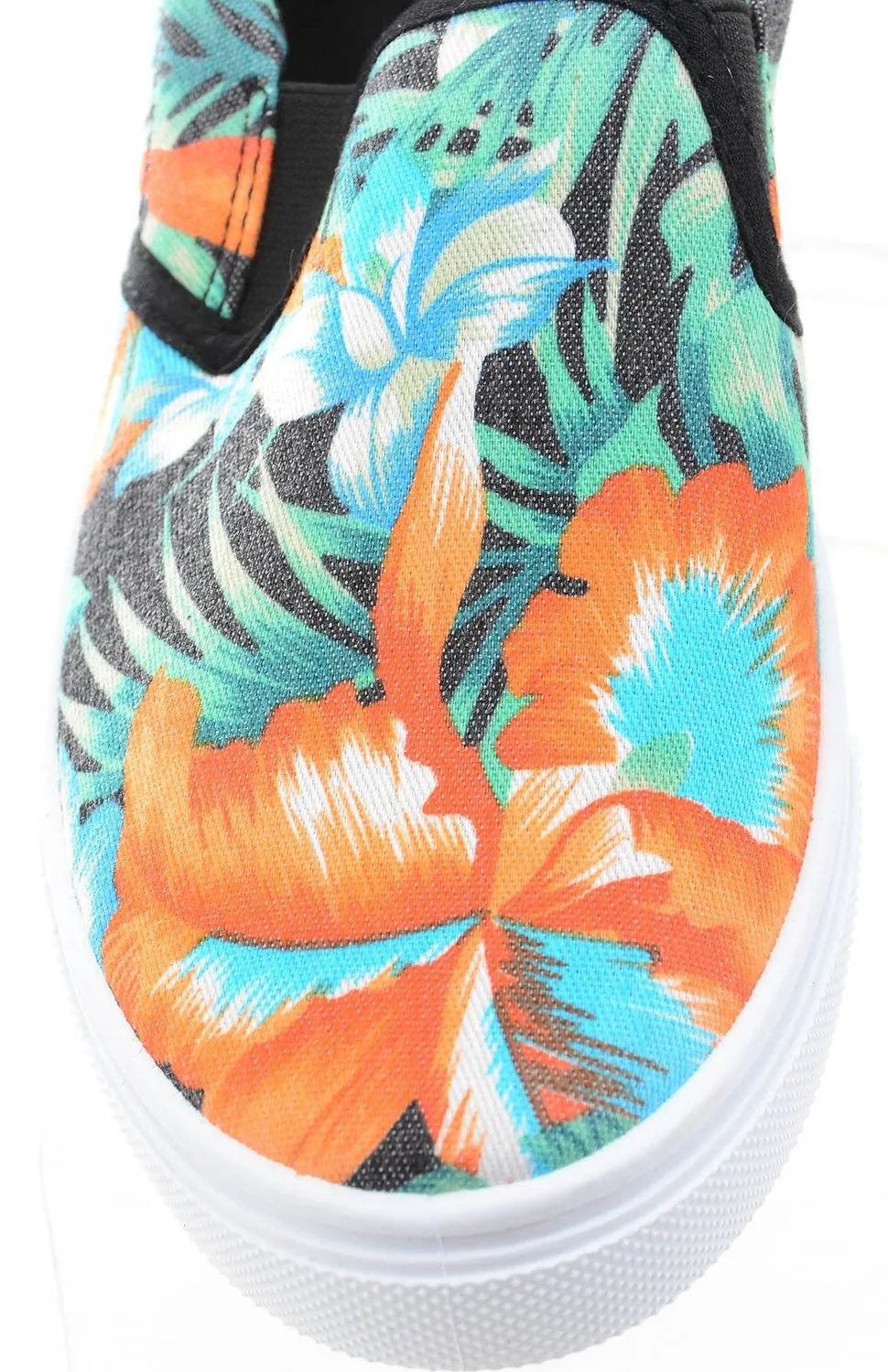 Tropical Black Jason Slip-On Flat Sneaker