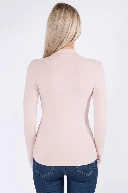 Ultra-Plush Mock-Neck Top