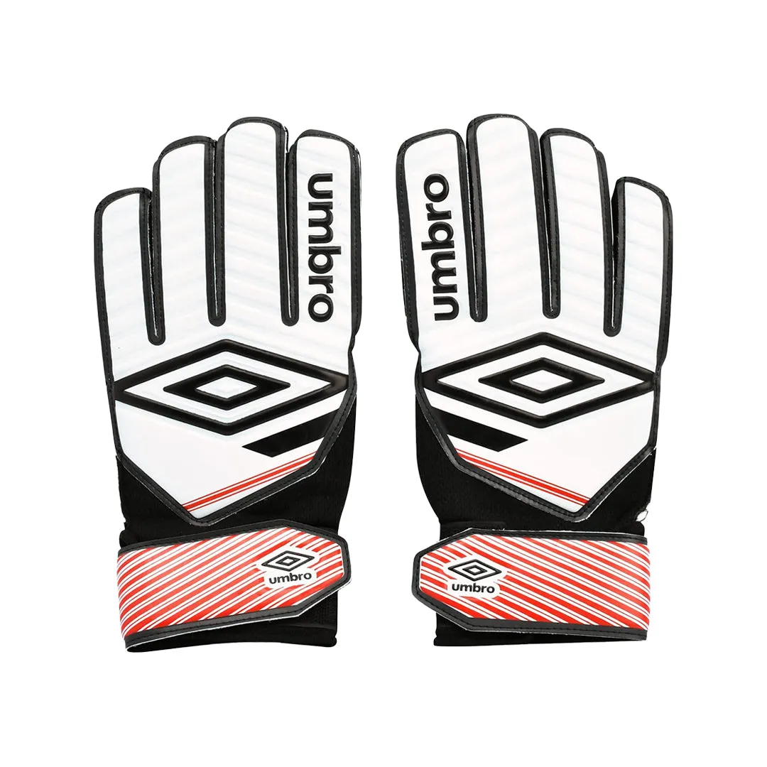 Umbro Classico Goal Keeping Glove White/Black/Vermillion - 21047U-2VZ