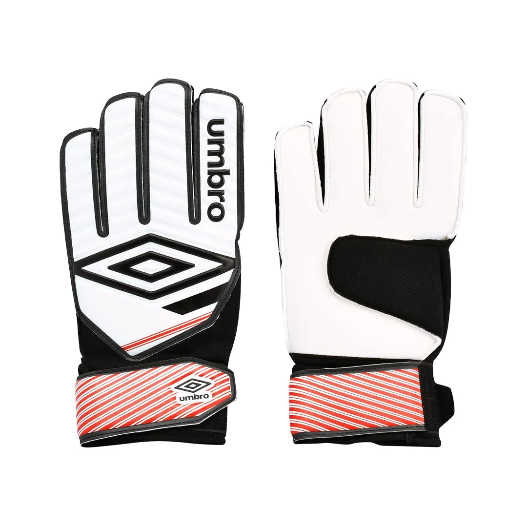 Umbro Classico Goal Keeping Glove White/Black/Vermillion - 21047U-2VZ