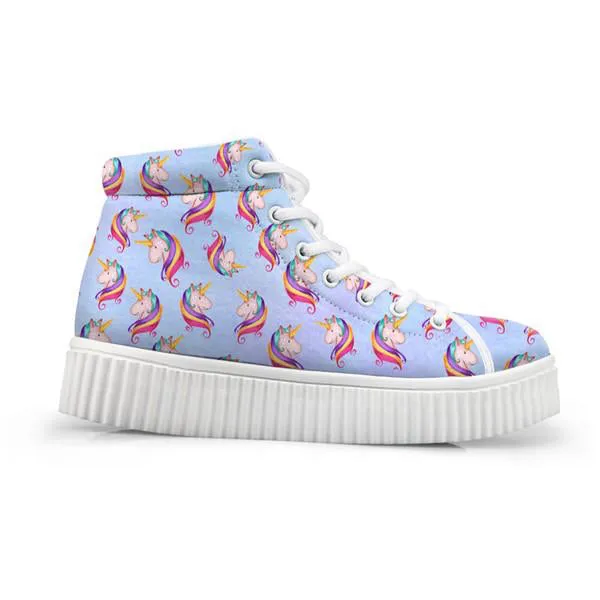 Unicorn Wedge High Tops