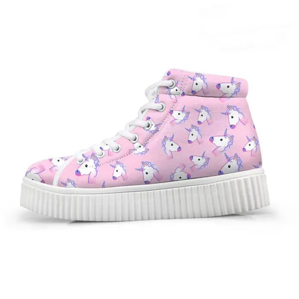 Unicorn Wedge High Tops