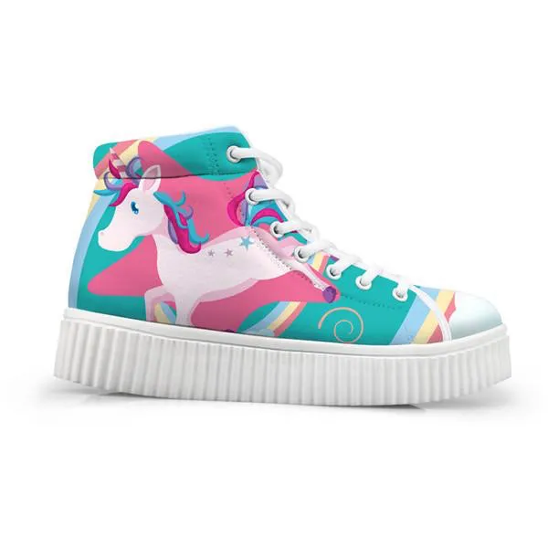 Unicorn Wedge High Tops