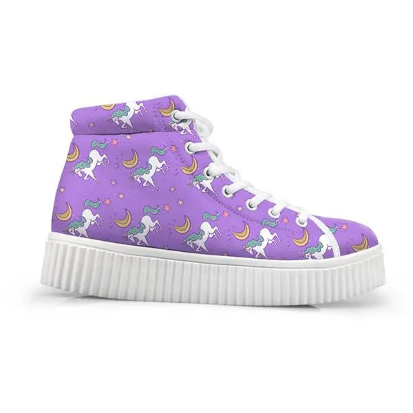 Unicorn Wedge High Tops