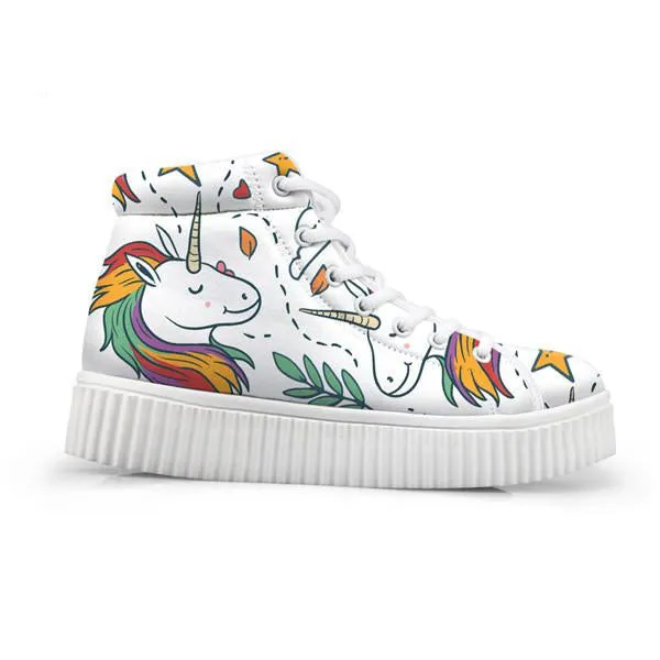 Unicorn Wedge High Tops