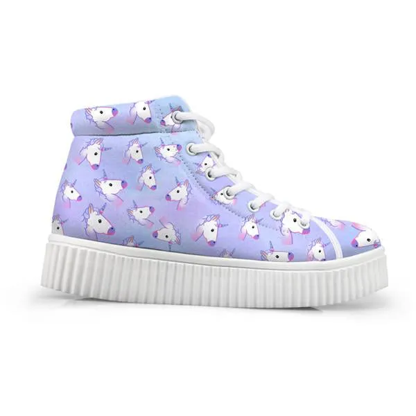 Unicorn Wedge High Tops