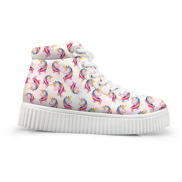 Unicorn Wedge High Tops