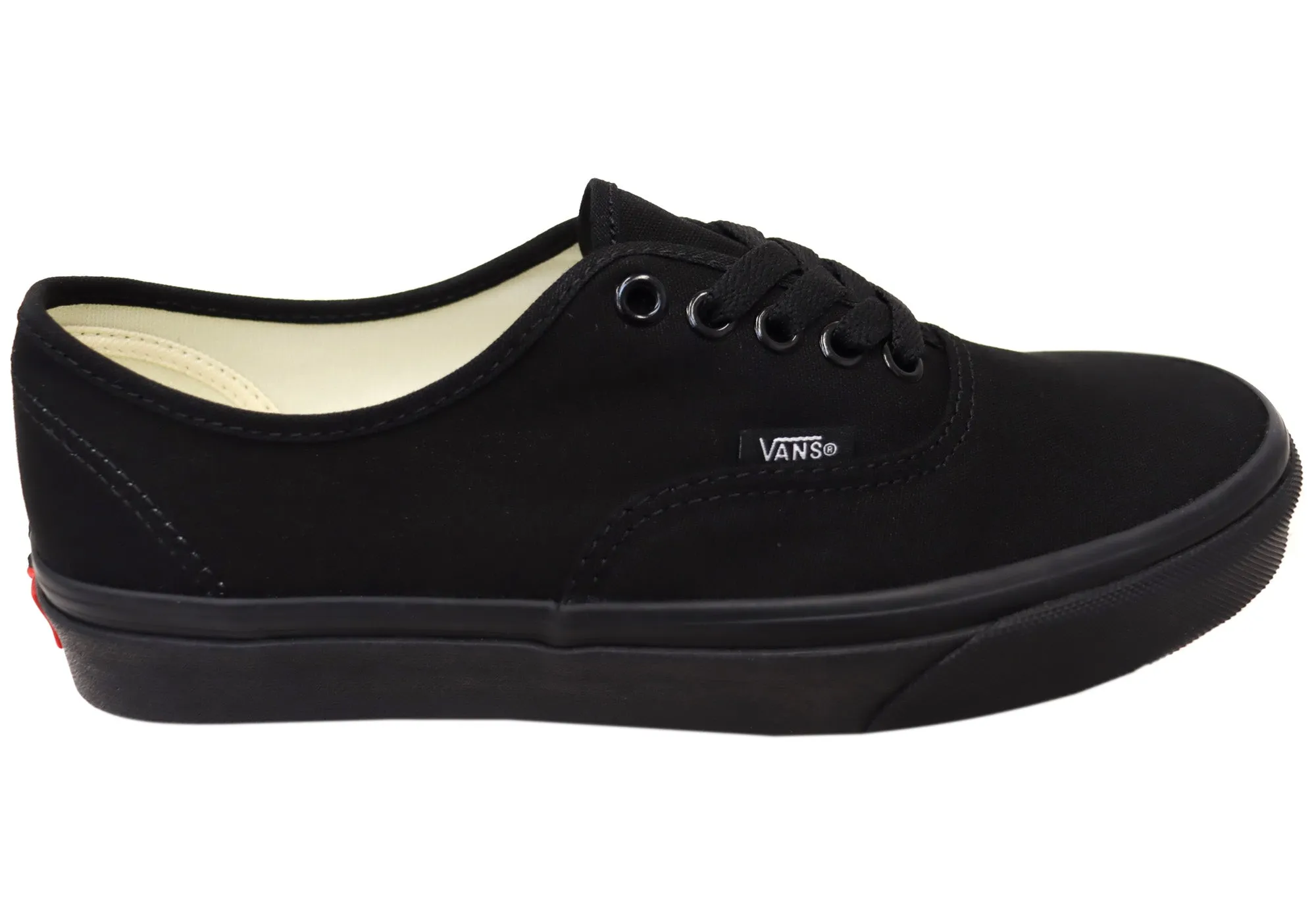 Vans Authentic Unisex Comfortable Lace Up Sneakers Black Black