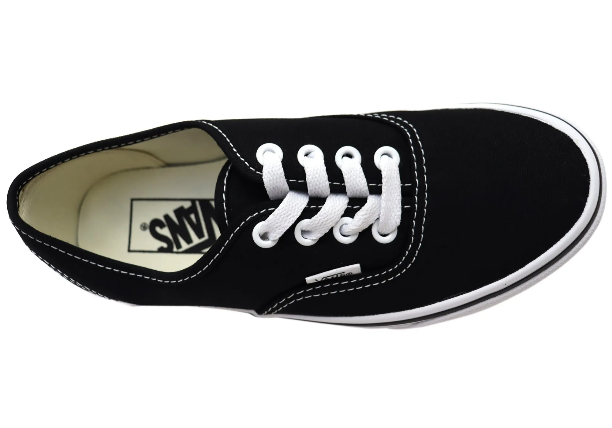 Vans Authentic Unisex Comfortable Lace Up Sneakers Black