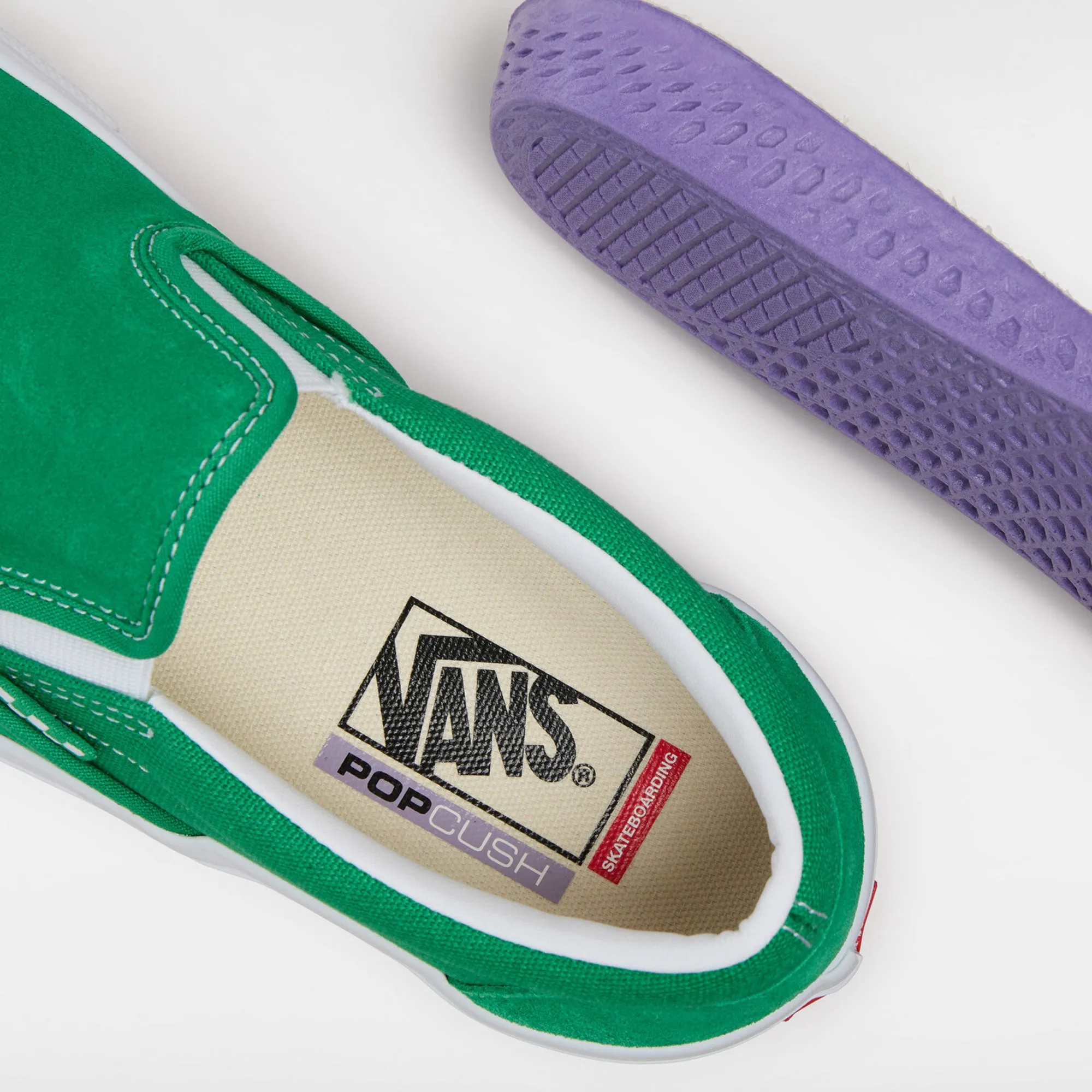 Vans Skate Slip On Shoes - Green/White