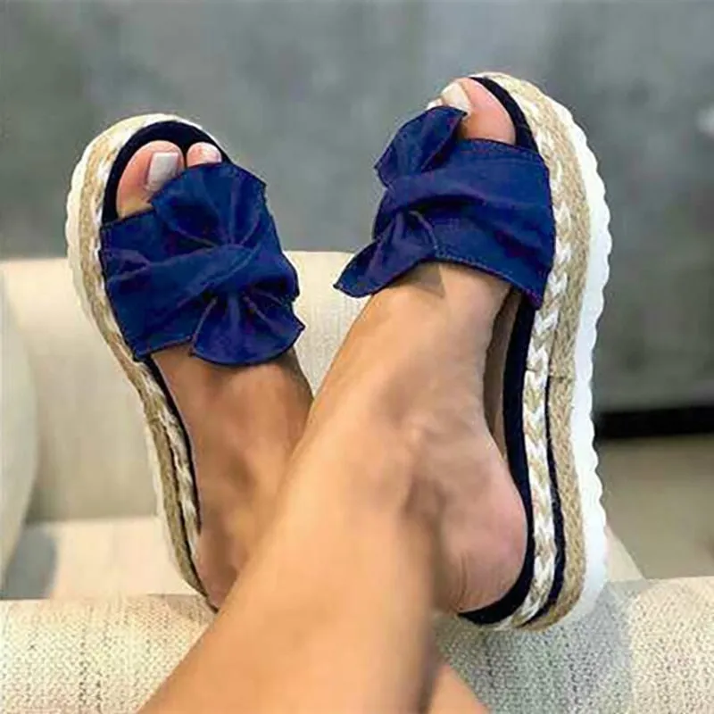 Women Sandals Platform Sandals Shoes Women Bow Sandals Slipper Flip-flops