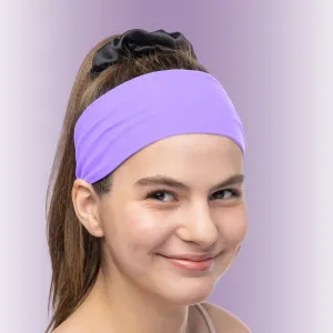 Women's Headbands Cotton Jersey 3" Wide Yoga Fitness Fashion Made in the USA Purple Light