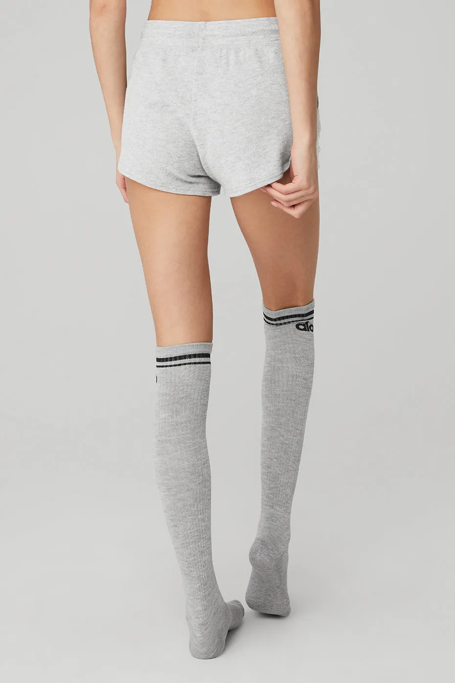 Women's Knee-High Throwback Sock - Athletic Heather Grey/Black