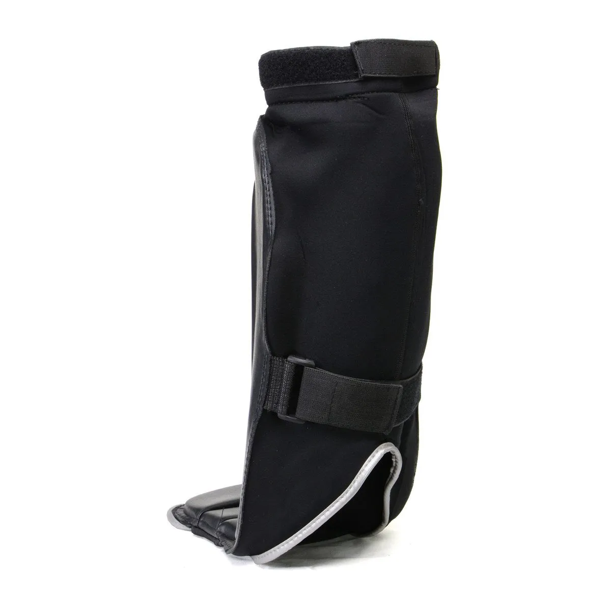 X-Fitness XF1000 Black and Silver Hybrid Kickboxing MMA Shin Guards