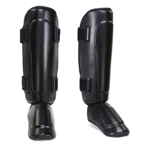 X-Fitness XF1001 Black Muay Thai Kickboxing Shin Guards