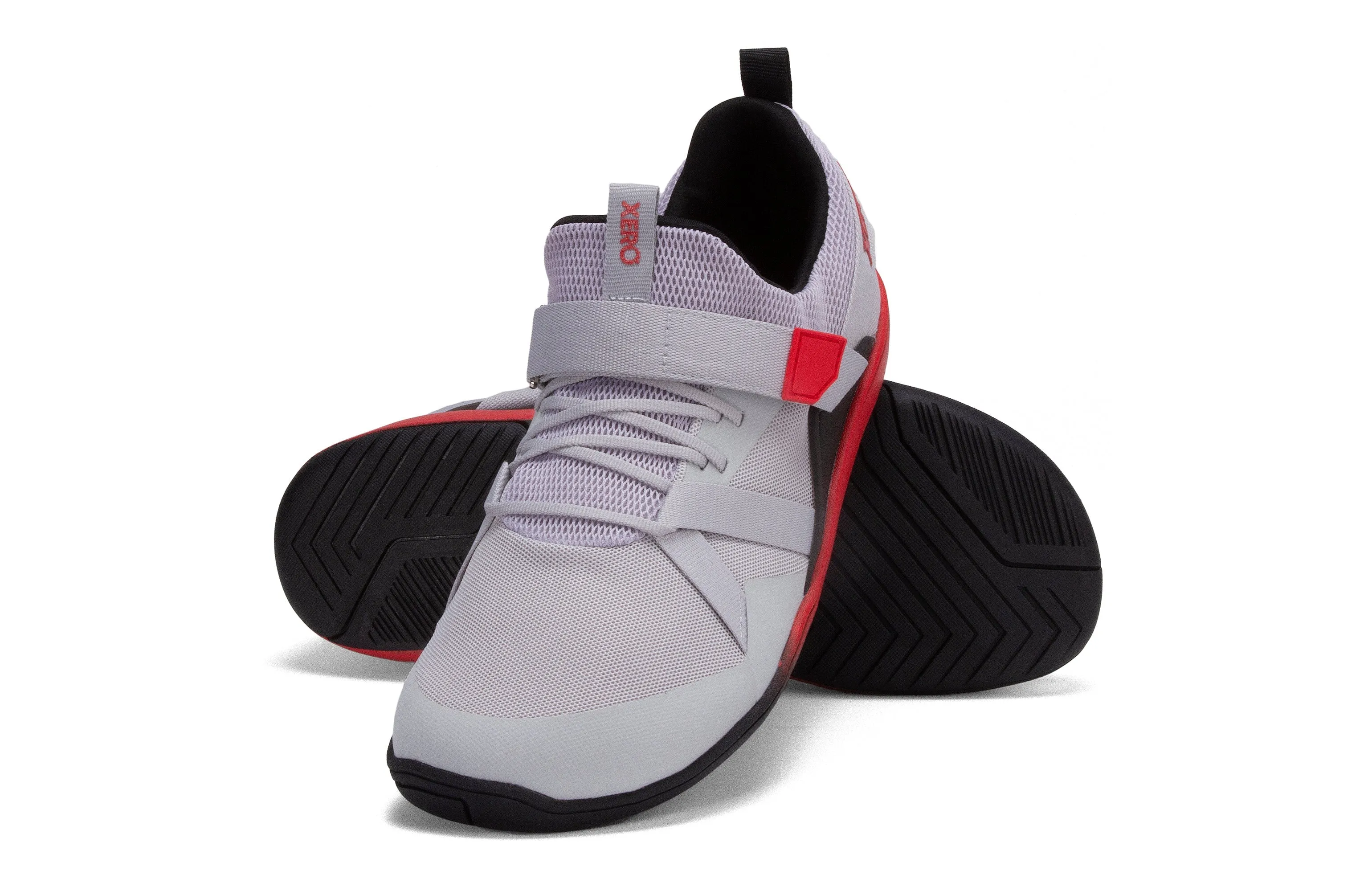 Xero Shoes Forza Trainer Mens – Træningssko – Micro Gray / Red