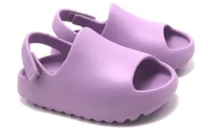 Yeezy Style Baby Slides - Soft Velcro Slip On's - Lilac Purple