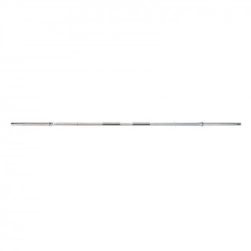 York 203cm Chrome Solid Knurled Bar