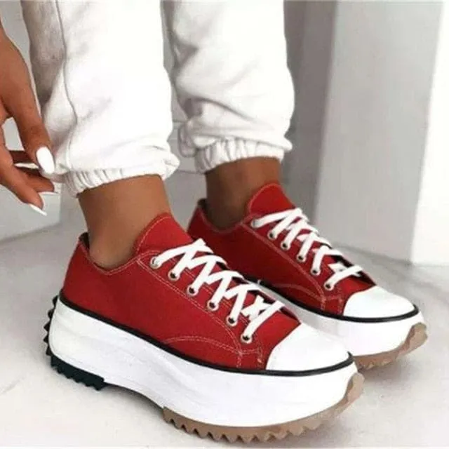 Zebra Pattern Canvas Women Sneakers